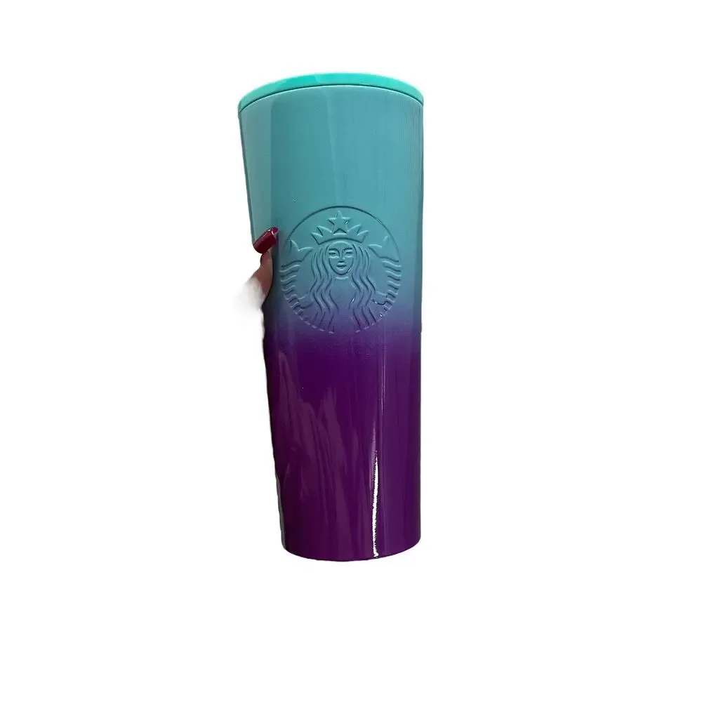 Starbucks 2021 Purple & Teal Ombre 24 oz Stainless Steel Tumbler NWT